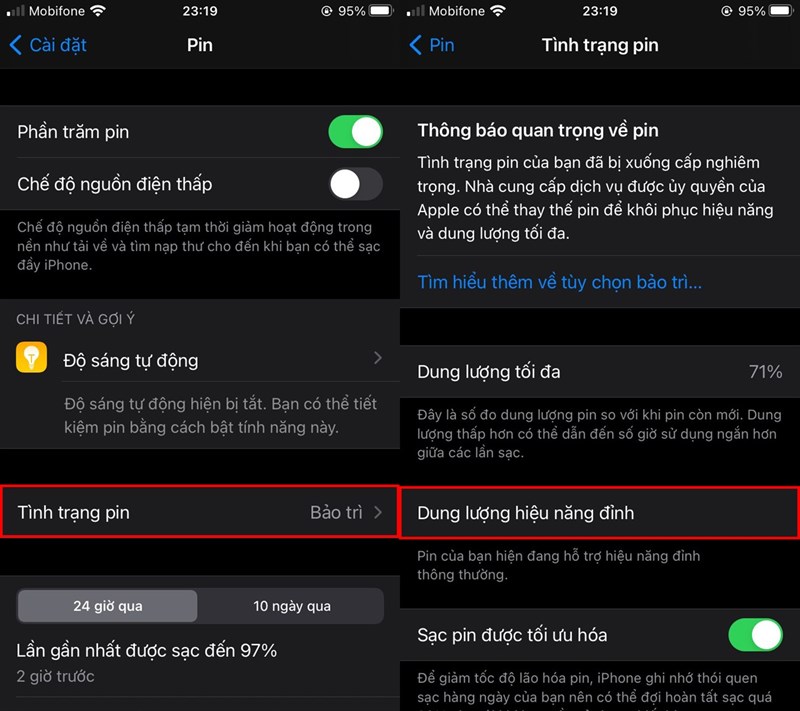 Kiểm tra độ chai pin iPhone nhanh chóng và chính xác với hướng dẫn chi tiết. Tìm hiểu cách xem tình trạng pin, nhận biết dấu hiệu pin chai và thời điểm nên thay pin để đảm bảo hiệu năng.